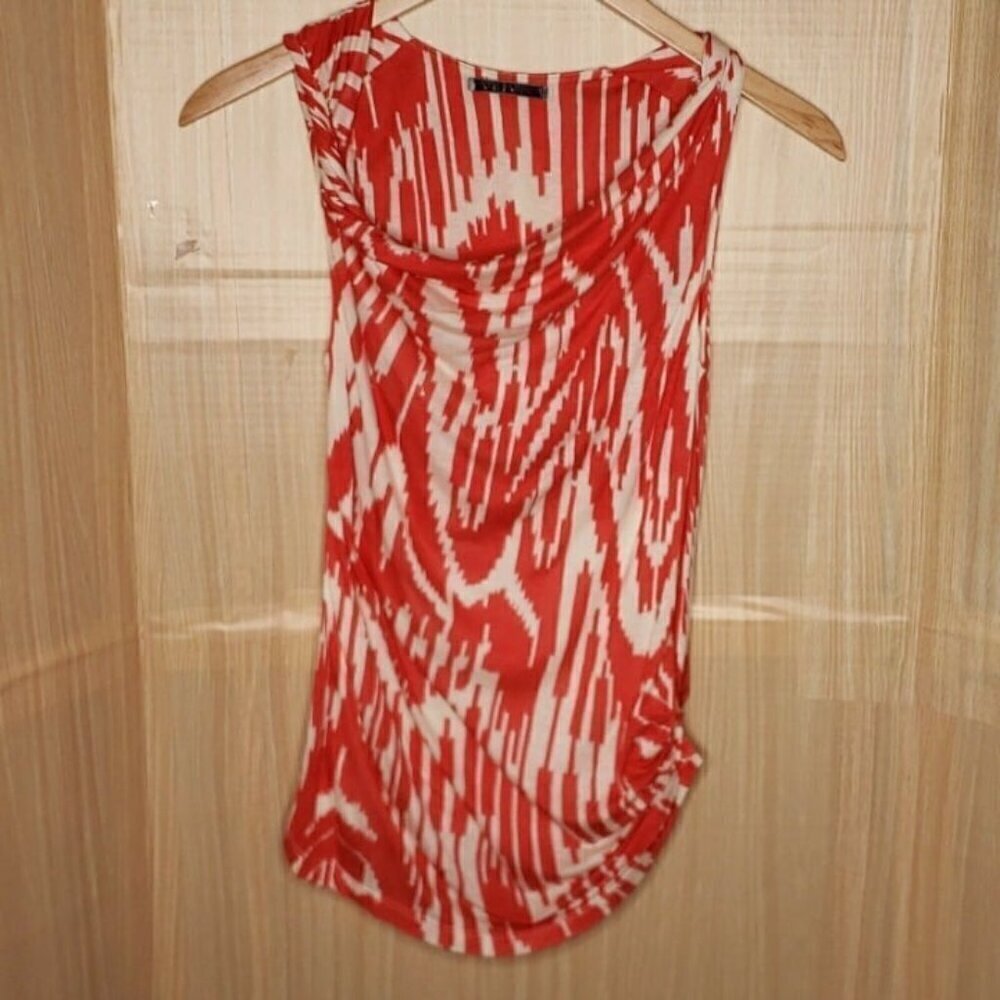 Velvet Womens Red White Aztec Sleeveless Top Small